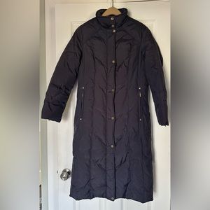 Women’s Platinum Utex Navy Long Jacket Size Medium